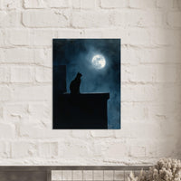 Panel de aluminio impresión de gato "Misterio Lunar" Michilandia | La tienda online de los fans de gatos