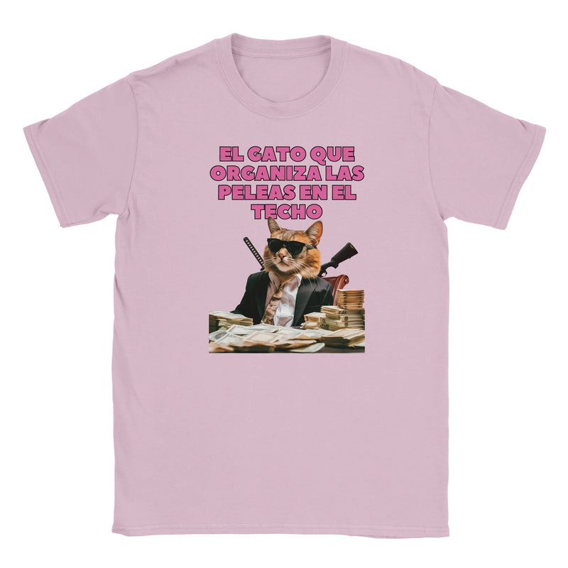 Camiseta Junior Unisex Estampado de Gato "Don Miau" Michilandia | La tienda online de los fans de gatos