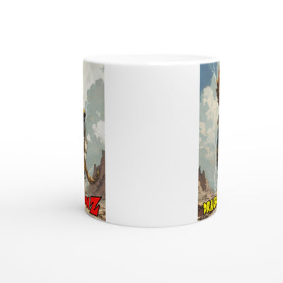 Taza Blanca con Impresión de Gato "Dragon Meow Z" Michilandia | La tienda online de los fans de gatos