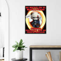 Póster Semibrillante de Gato con Marco Metal "El Maulliverso" Michilandia | La tienda online de los amantes de gatos