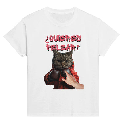 Camiseta Junior Unisex Estampado de Gato 