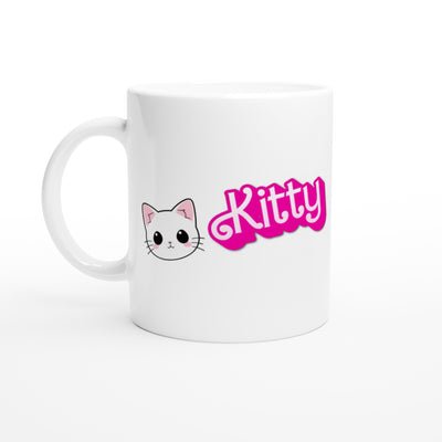 Taza Blanca con Impresión de Gato 