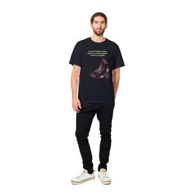 Camiseta Unisex Estampado de Gato "Despertar Felino" Michilandia