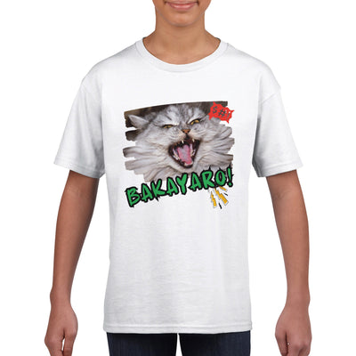 Camiseta Junior Unisex Estampado de Gato 