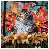 Lienzo de gato "El Arte Urbano de la Naturaleza"