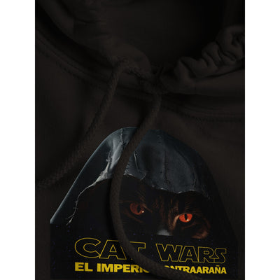 Sudadera con Capucha Unisex Estampado de Gato "El Imperio Contraaraña" Michilandia | La tienda online de los fans de gatos