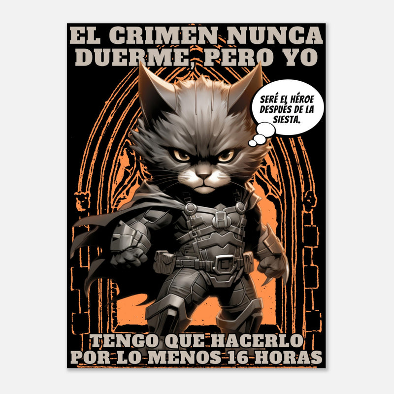 Panel de aluminio impresión de gato "Siesta de la Justicia" Michilandia | La tienda online de los fans de gatos