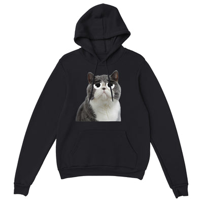 Sudadera con Capucha Unisex Estampado de Gato "Triste pero Gracioso" Michilandia