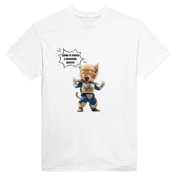 Camiseta Unisex Estampado de Gato "Desafío Saiyajin" Michilandia