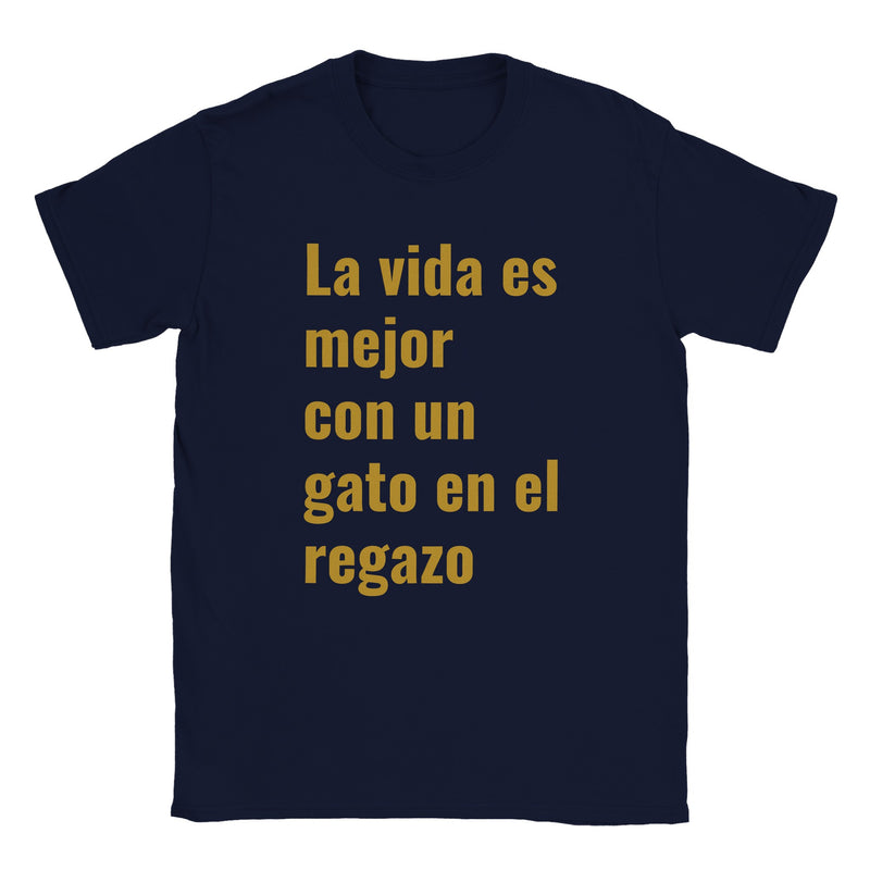 Camiseta unisex estampado de gato "En el regazo" Gelato