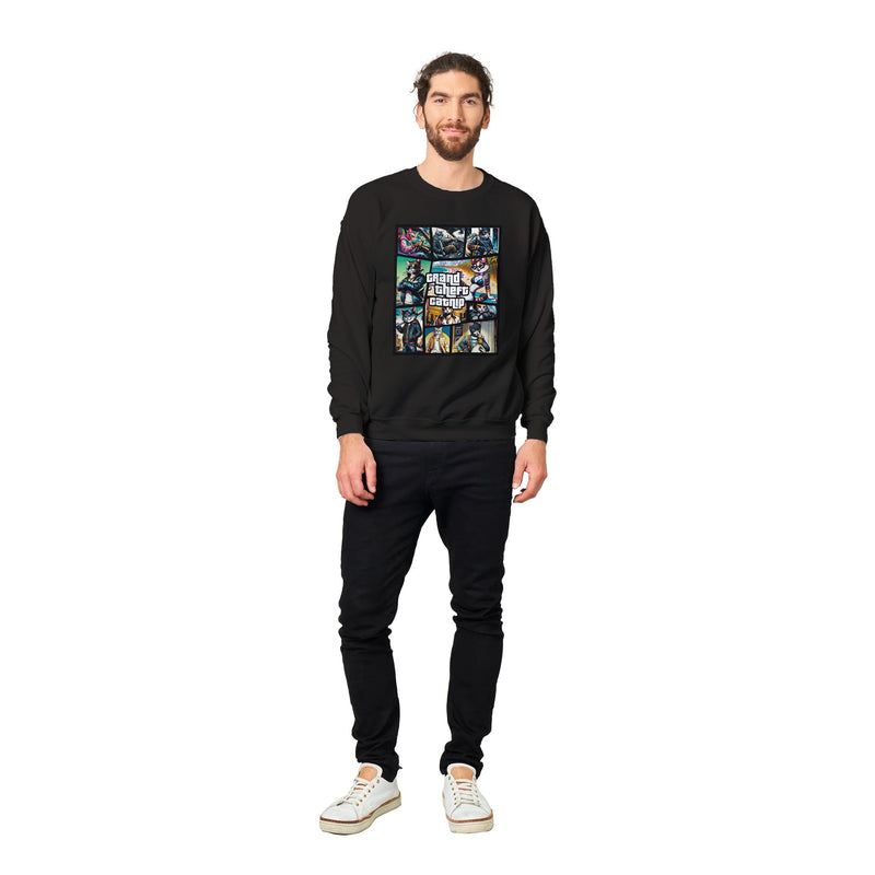 Sudadera Unisex Estampado de Gato "Grand Theft Catnip" Michilandia | La tienda online de los fans de gatos