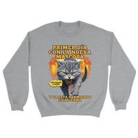 Sudadera Unisex Estampado de Gato "Nuevo Rival" Michilandia | La tienda online de los fans de gatos