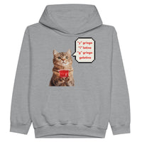 Sudadera con capucha júnior estampado de gato "Gelatina" Michilandia