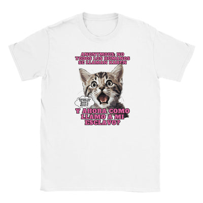 Camiseta Junior Unisex Estampado de Gato 