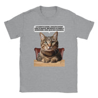 Camiseta unisex estampado de gato "Confesión Incomoda" Michilandia | La tienda online de los fans de gatos