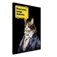 Lienzo de gato "René Michi Descartes" Michilandia | La tienda online de los amantes de gatos