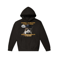 Sudadera con Capucha Unisex Estampado de Gato "Dilema de Gala" Michilandia | La tienda online de los fans de gatos