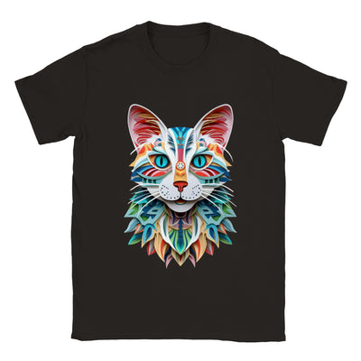 Camiseta unisex estampado de gato 