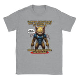 Camiseta unisex estampado de gato "Modo Wolverine" Michilandia | La tienda online de los fans de gatos