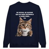 Sudadera Unisex Estampado de Gato "Chisme Gatuno" Michilandia | La tienda online de los fans de gatos