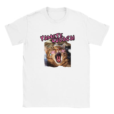 Camiseta júnior unisex estampado de gato 