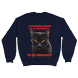 Sudadera Unisex Estampado de Gato "Solución Felina" Michilandia | La tienda online de los fans de gatos