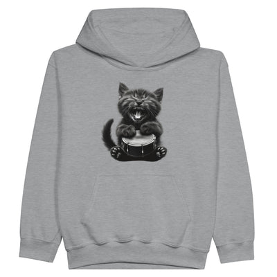 Sudadera con capucha júnior estampado de gato "TamTam Felino" Michilandia | La tienda online de los fans de gatos