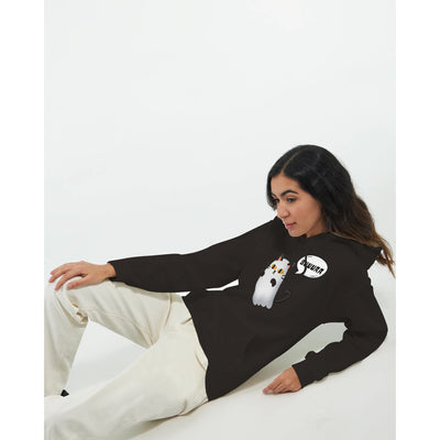 Sudadera con Capucha Unisex Estampado de Gato "Fantasma Miaurador" Michilandia | La tienda online de los fans de gatos