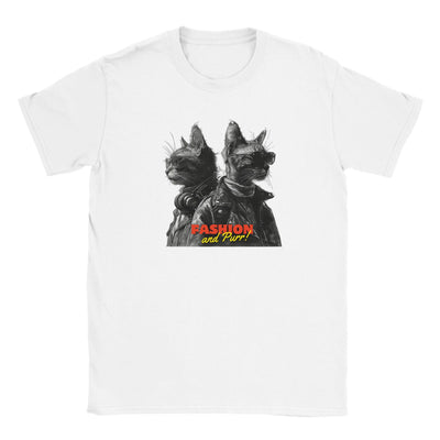 Camiseta Junior Unisex Estampado de Gato 