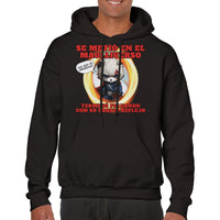 Sudadera con capucha unisex estampado de gato 