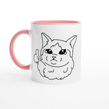 Taza Bicolor con Impresión de Gato "Lágrimas de Aprobación" Michilandia