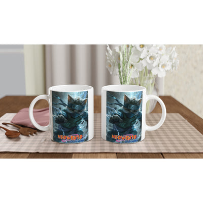 Taza Blanca con Impresión de Gato 