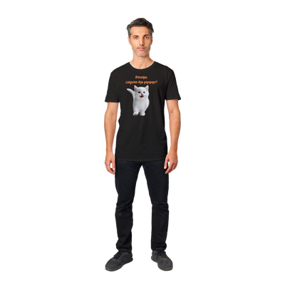 Camiseta unisex estampado de gato "¿alguien dijo pspspsps?" Gelato