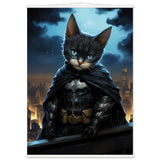 Póster semibrillante de gato con colgador "Travesuras en Gotham" Gelato