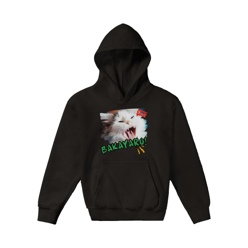 Sudadera con capucha júnior estampado de gato "Grito Meme" Michilandia | La tienda online de los amantes de gatos