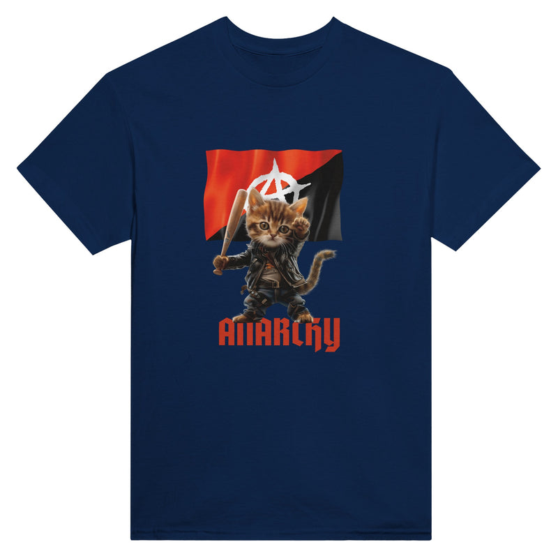 Camiseta Unisex Estampado de Gato "Miaunarchy Biker" Michilandia