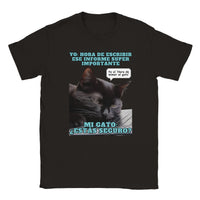 Camiseta unisex estampado de gato 