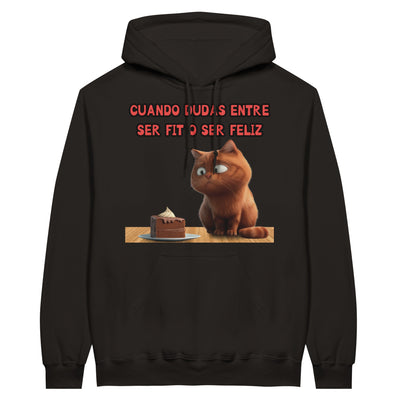 Sudadera con Capucha Unisex Estampado de Gato 