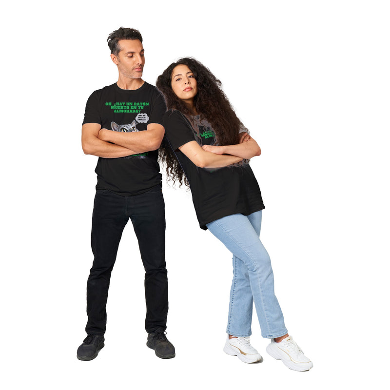 Camiseta unisex estampado de gato "Regalo Sorpresa" Michilandia | La tienda online de los amantes de gatos