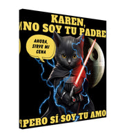 Lienzo de gato "Darth Miau" Michilandia | La tienda online de los amantes de gatos