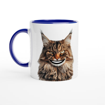 Taza bicolor con Impresión de Gato "Sonrisa de Maine Coon" Michilandia