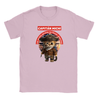 Camiseta júnior unisex "Michi pirata"