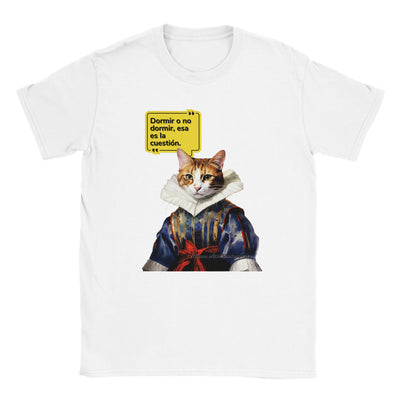 Camiseta unisex estampado de gato "William Michi Shakespeare" Michilandia | La tienda online de los amantes de gatos