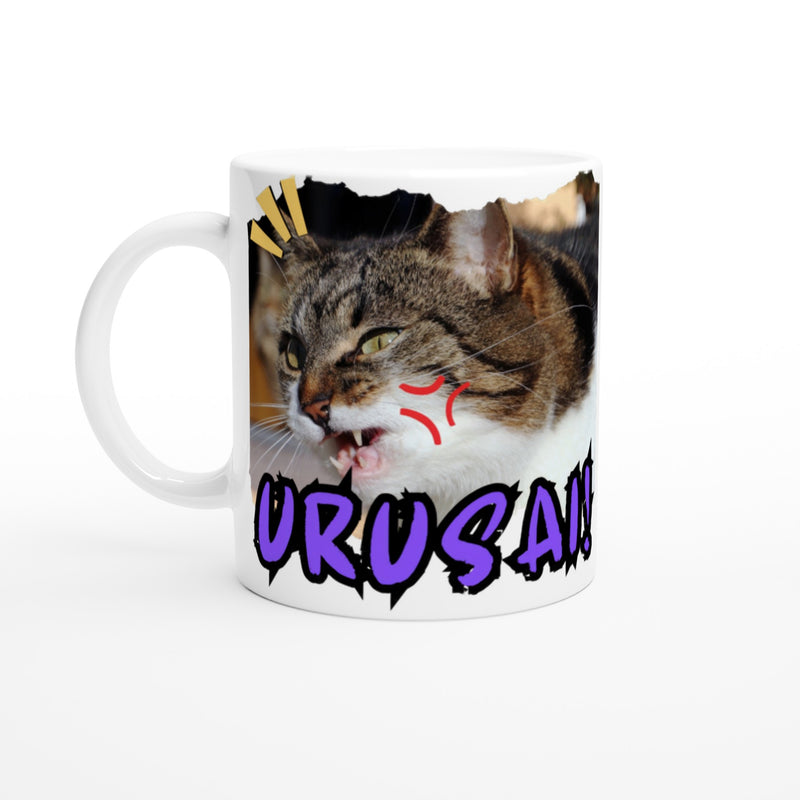 Taza Blanca con Impresión de Gato 