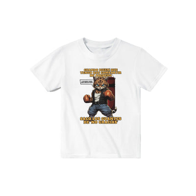 Camiseta Junior Unisex Estampado de Gato "Guardián del Arenero" Michilandia | La tienda online de los fans de gatos