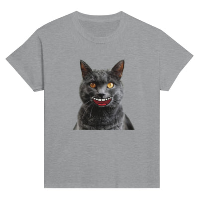 Camiseta Junior Unisex Estampado de Gato "Sonrisa Cartoon" Michilandia