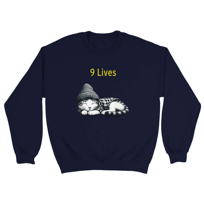 Sudadera Unisex Estampado de Gato "9 Lives" Michilandia | La tienda online de los fans de gatos