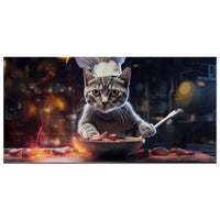 Lienzo de gato "Arte Culinario en CGI El Michi Chef"