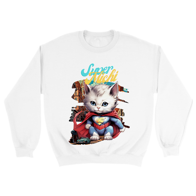 Sudadera unisex estampado de gato "Super Michi" Gelato