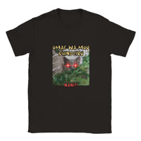 Camiseta unisex estampado de gato "Hokuto no Michi" Negro